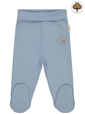 Civil Baby Organik Pamuklu 0-6 Ay Patikli Tek Alt Bebe - Mavi