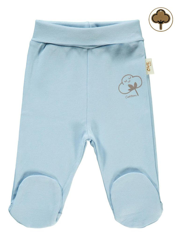 Civil Baby Organik Pamuklu 0-6 Ay Patikli Tek Alt Bebe - Mavi