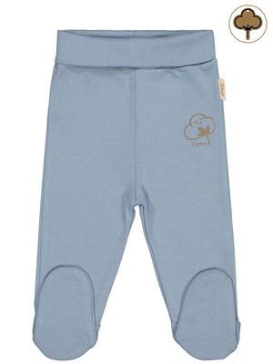 Civil Baby Organik Pamuklu 0-6 Ay Patikli Tek Alt Bebe - Mavi