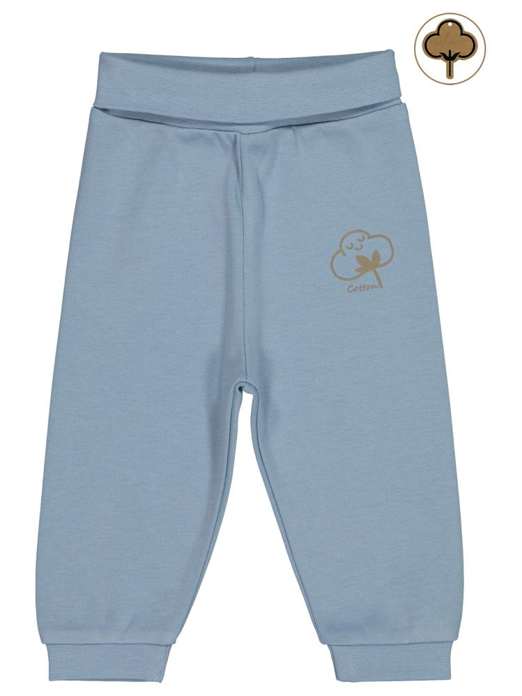 Civil Baby Organik Pamuklu 1-12 Ay Patiksiz Tek Alt Bebe - Mavi