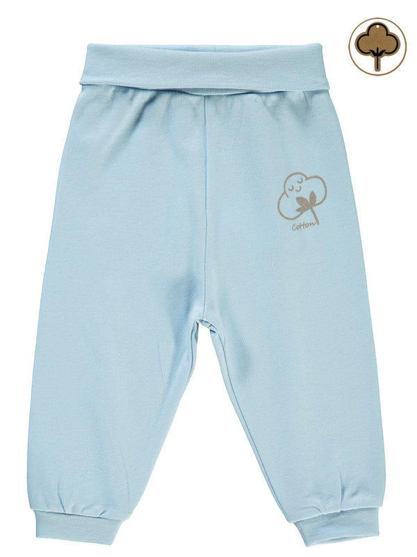 Civil Baby Organik Pamuklu 1-12 Ay Patiksiz Tek Alt Bebe - Mavi