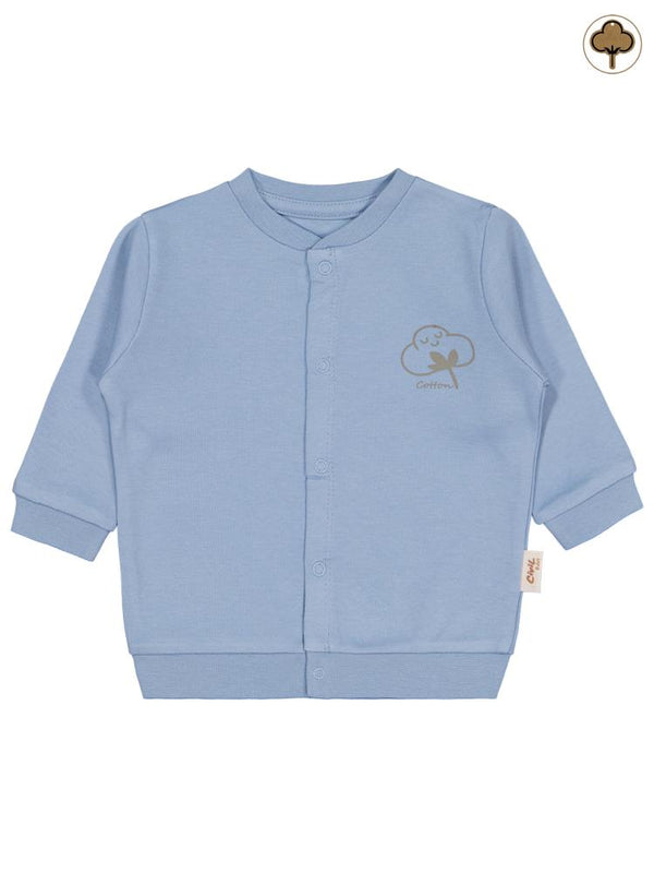 Civil Baby Organik Pamuklu 1-12 Ay Bebe Hırka - Mavi