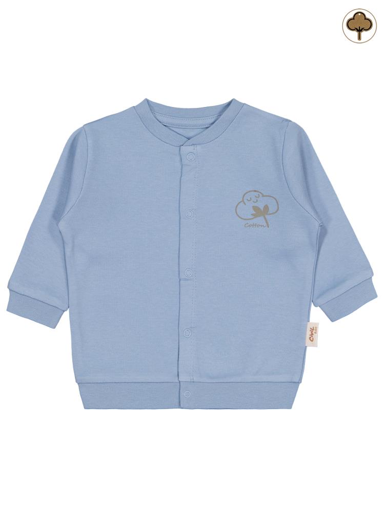 Civil Baby Organik Pamuklu 1-12 Ay Bebe Hırka - Mavi