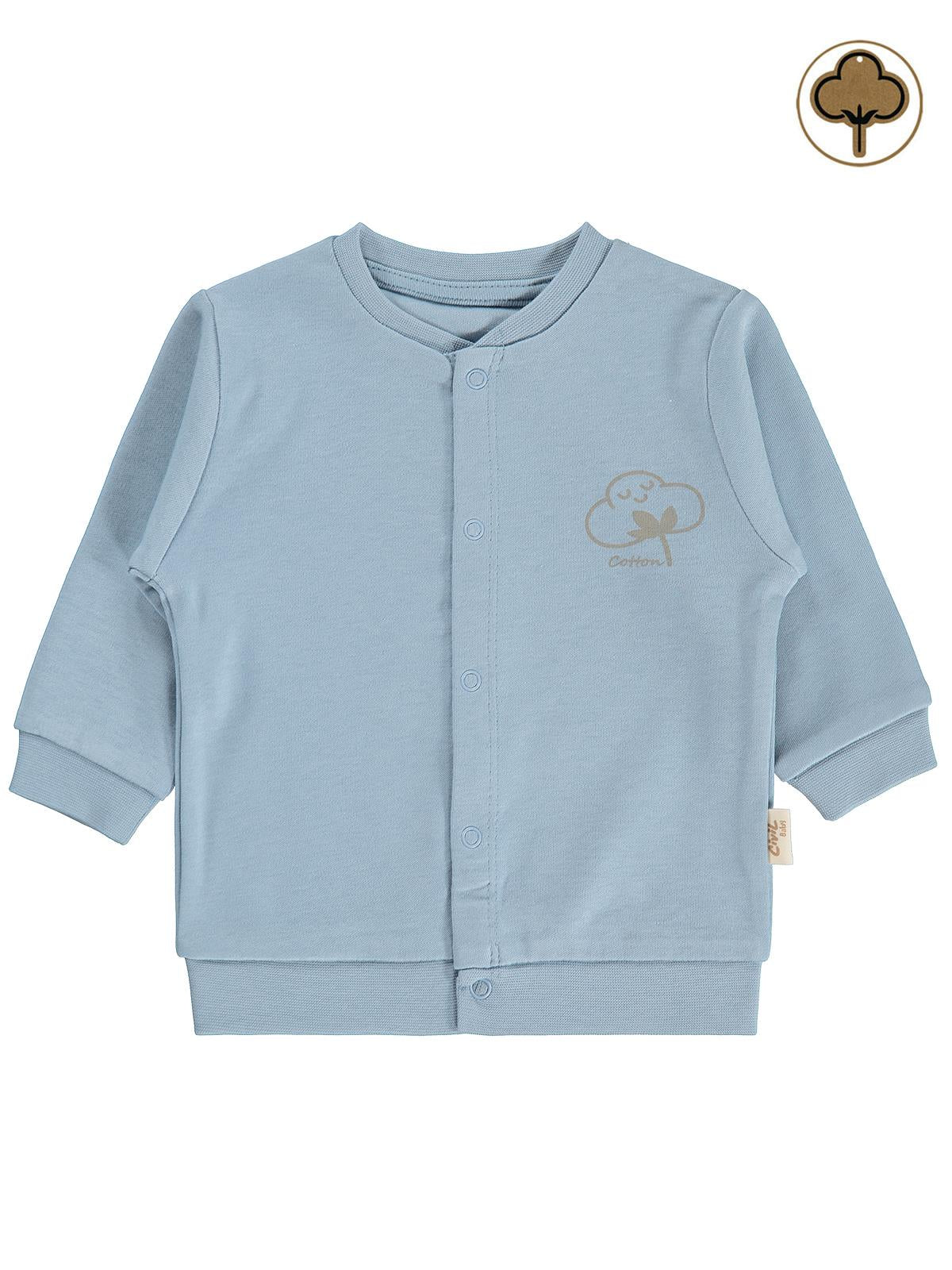 Civil Baby Organik Pamuklu 1-12 Ay Bebe Hırka - Mavi
