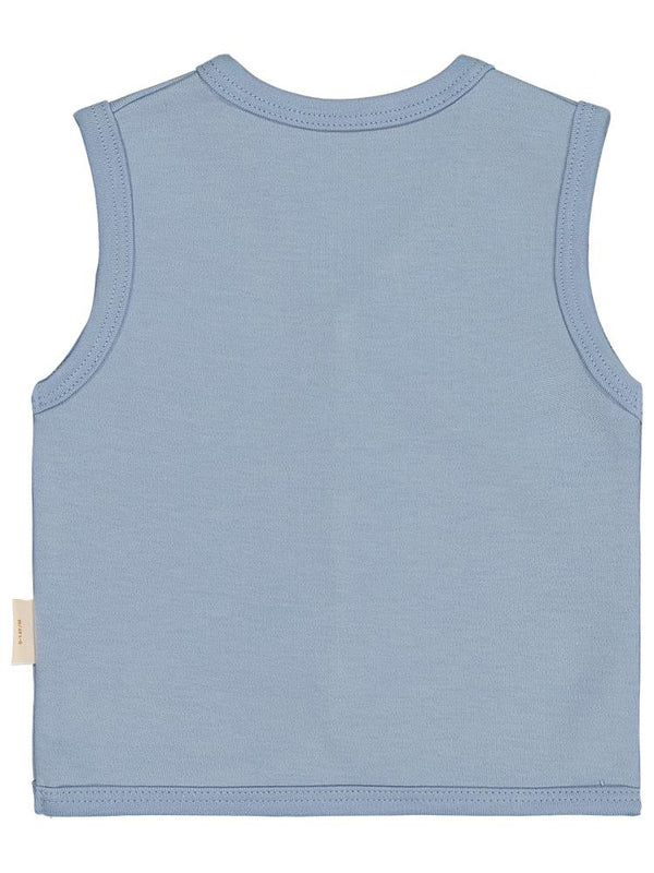 Civil Baby Organik Pamuklu 0-12 Ay Bebe Yelek - Mavi