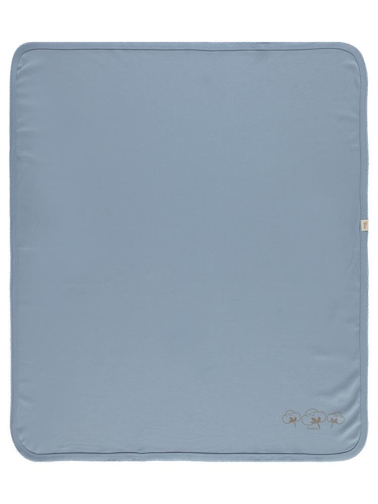 Civil Baby Organik Pamuklu Tek Kat Battaniye - Mavi