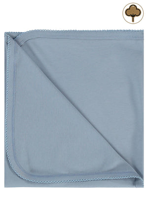 Civil Baby Organik Pamuklu Tek Kat Battaniye - Mavi
