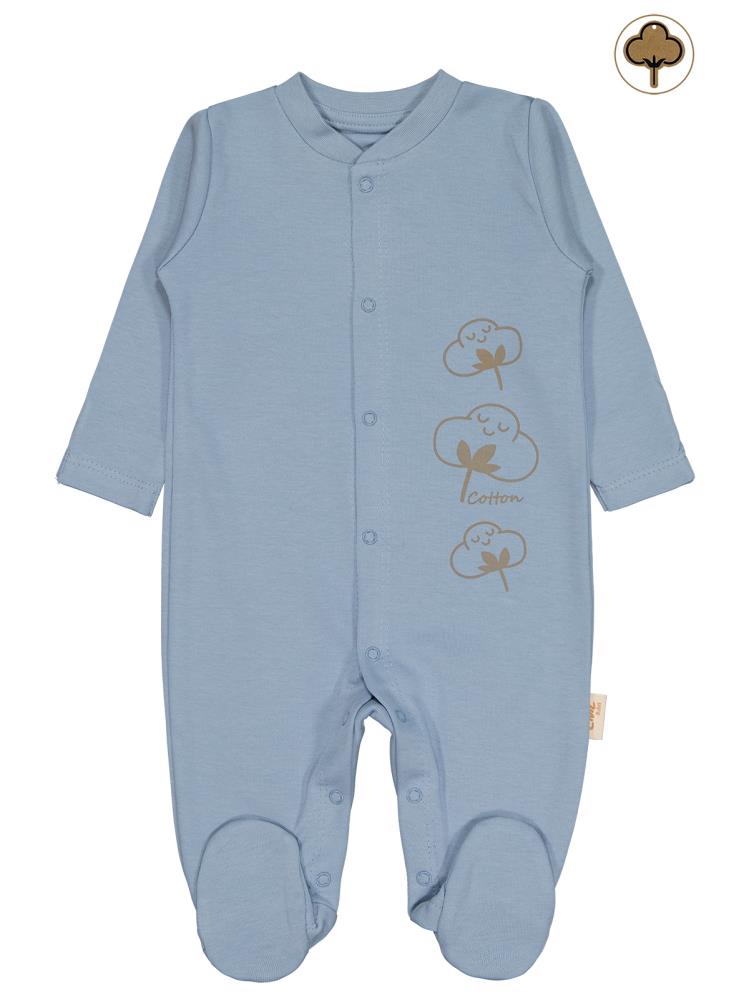 Civil Baby Organik Pamuklu Yenidogan 0-3 Ay Tulum - Mavi