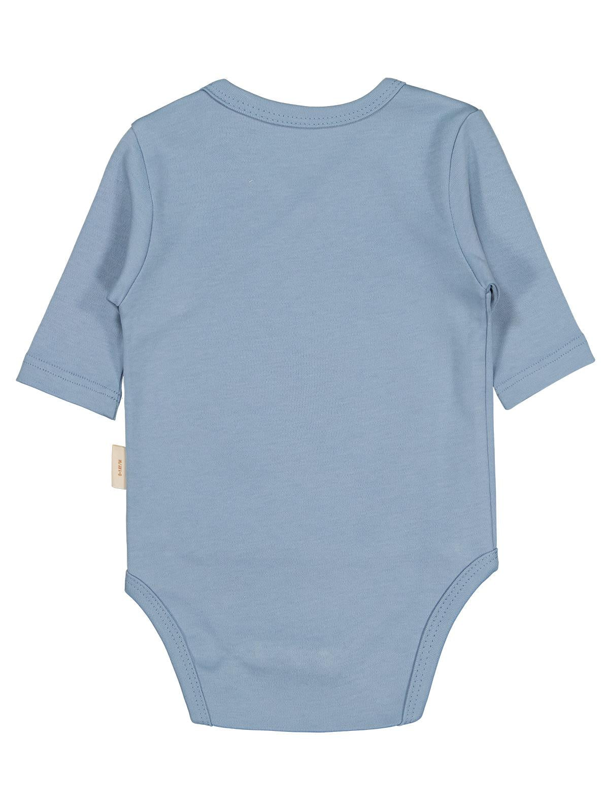 Civil Baby Organik Pamuklu Kruvaze 0-6 Ay Çıtçıtlı Badi - Mavi