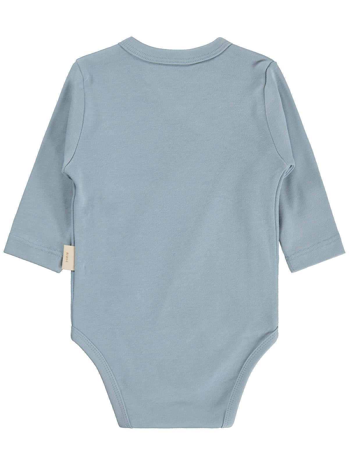 Civil Baby Organik Pamuklu Kruvaze 0-6 Ay Çıtçıtlı Badi - Mavi