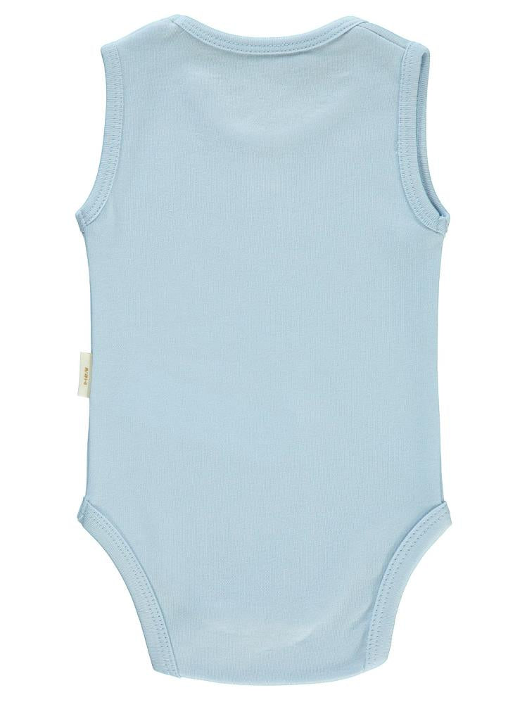 Civil Baby Organik Pamuklu 0-18 Ay Çıtçıtlı Badi - Mavi