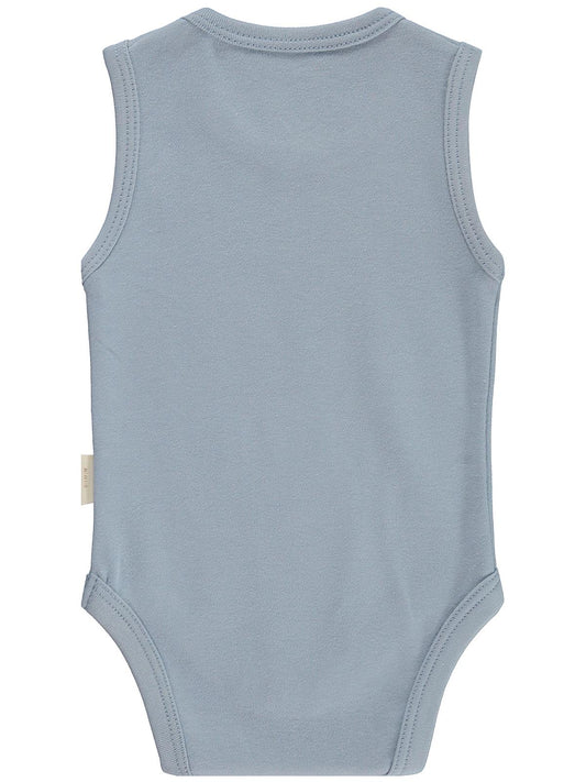 Civil Baby Organik Pamuklu 0-18 Ay Çıtçıtlı Badi - Mavi