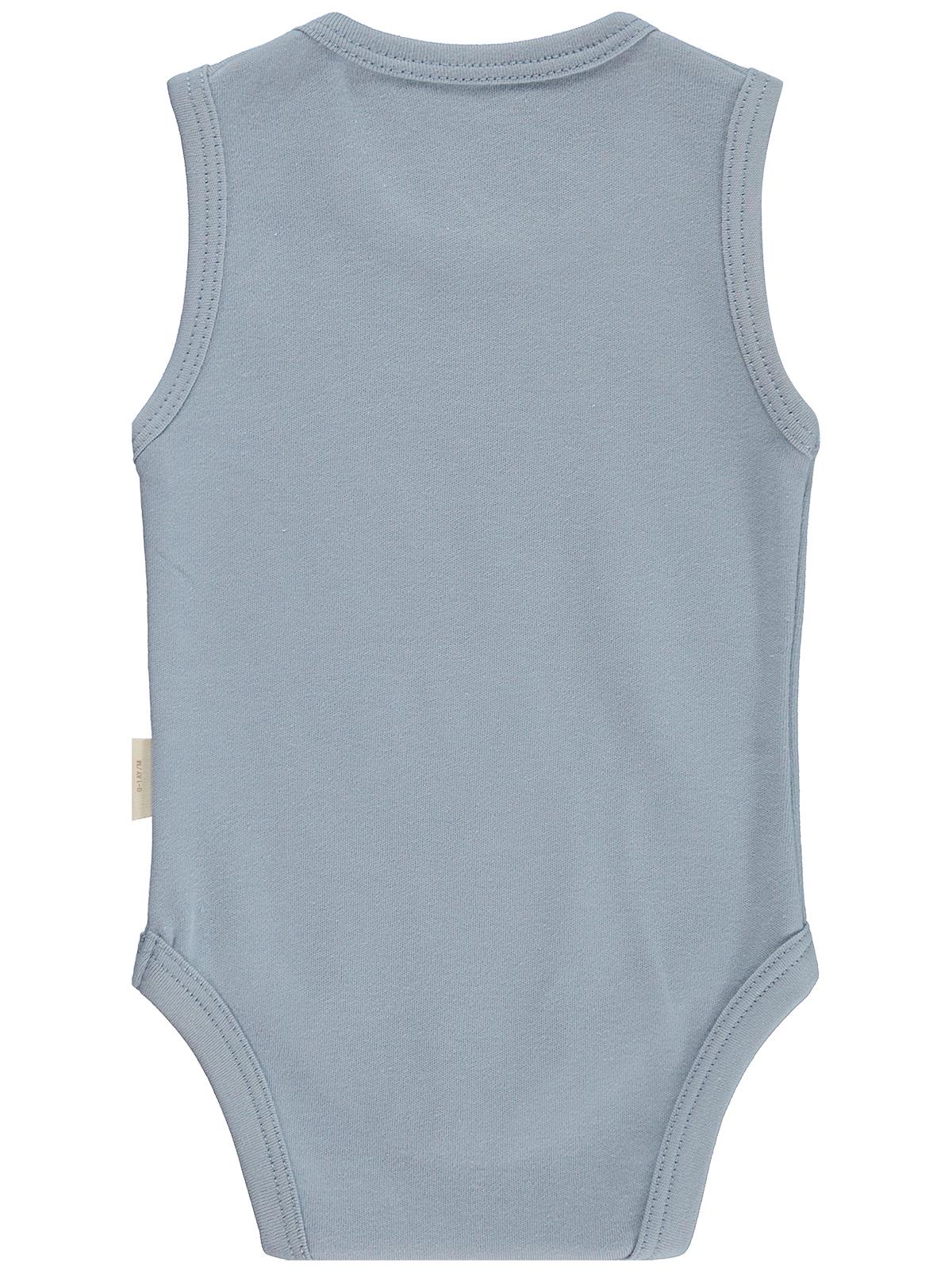 Civil Baby Organik Pamuklu 0-18 Ay Çıtçıtlı Badi - Mavi