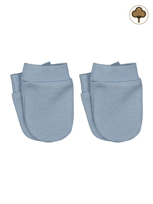 Civil Baby Bebek Organik 2'li Eldiven 0+ Ay  - Mavi