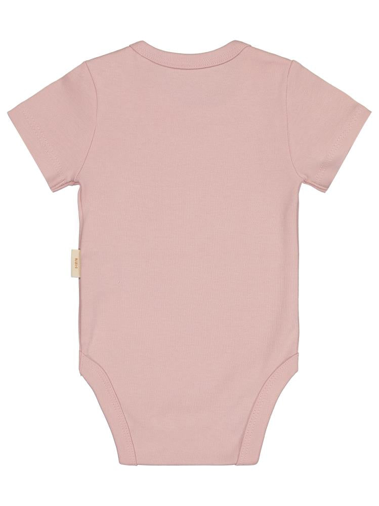 Civil Baby Organik Pamuklu K Kol 0-18 Ay Çıtçıtlı Badi - Pembe