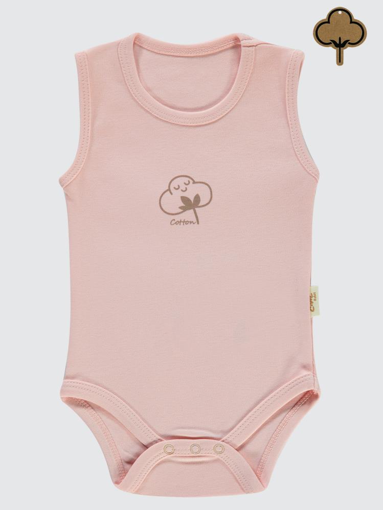 Civil Baby Organik Pamuklu 0-18 Ay Çıtçıtlı Badi - Pembe