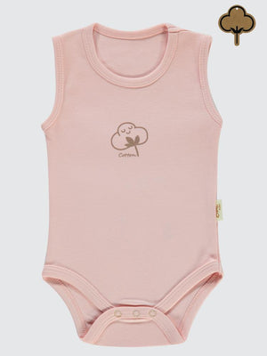 Civil Baby Organik Pamuklu 0-18 Ay Çıtçıtlı Badi - Pembe