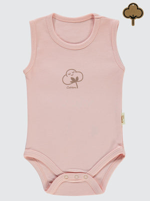 Civil Baby Organik Pamuklu 0-18 Ay Çıtçıtlı Badi - Pembe