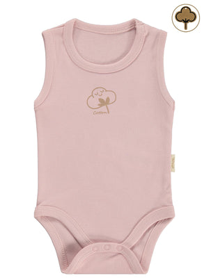 Civil Baby Organik Pamuklu 0-18 Ay Çıtçıtlı Badi - Pembe