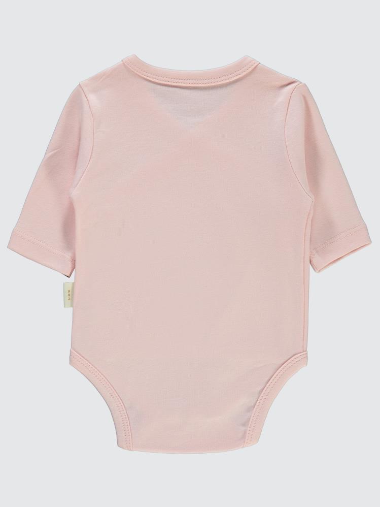 Civil Baby Organik Pamuklu Kruvaze 0-6 Ay Çıtçıtlı Badi - Pembe