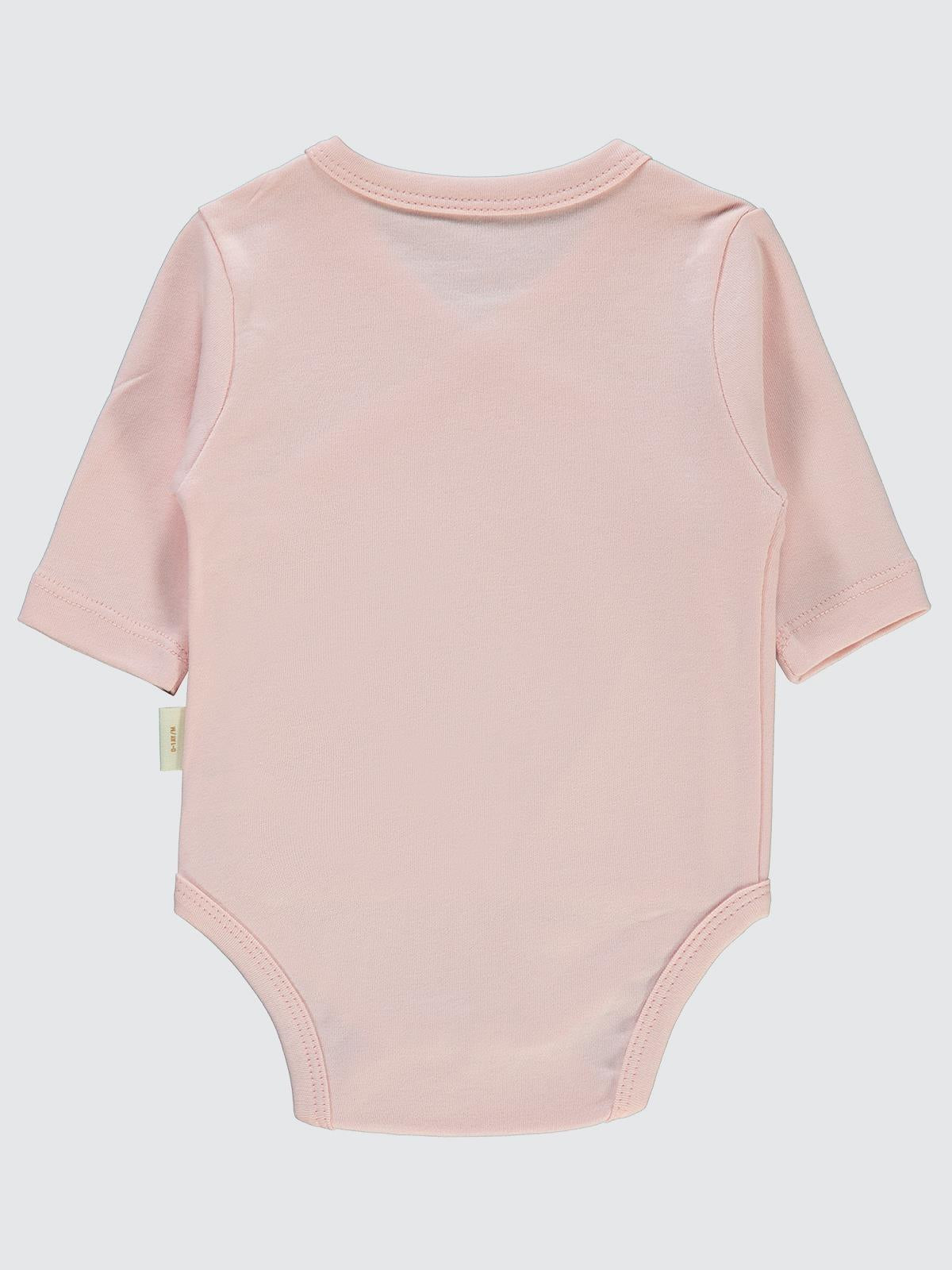 Civil Baby Organik Pamuklu Kruvaze 0-6 Ay Çıtçıtlı Badi - Pembe