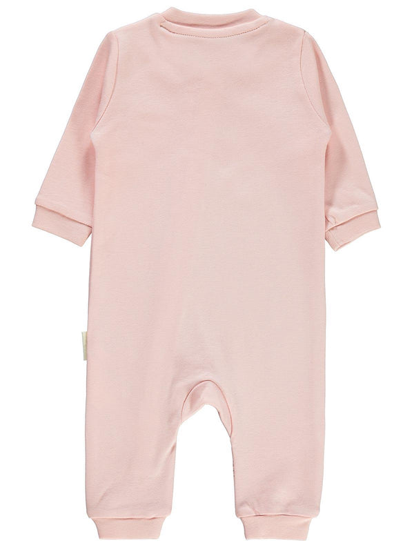 Civil Baby Organik Pamuklu Fermuarlı 0-6 Ay Tulum - Pembe
