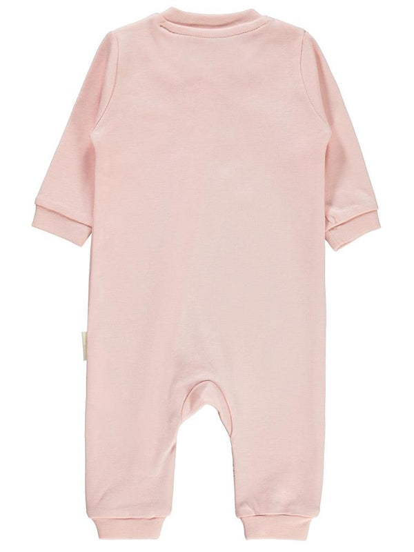 Civil Baby Organik Pamuklu Fermuarlı 0-6 Ay Tulum - Pembe