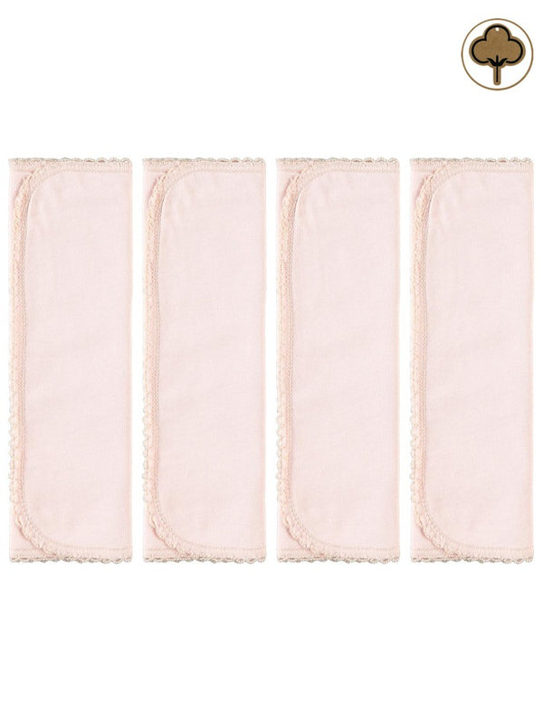Civil Baby Organik Pamuklu 4 Lü Bebe Agız Mendili - Pembe