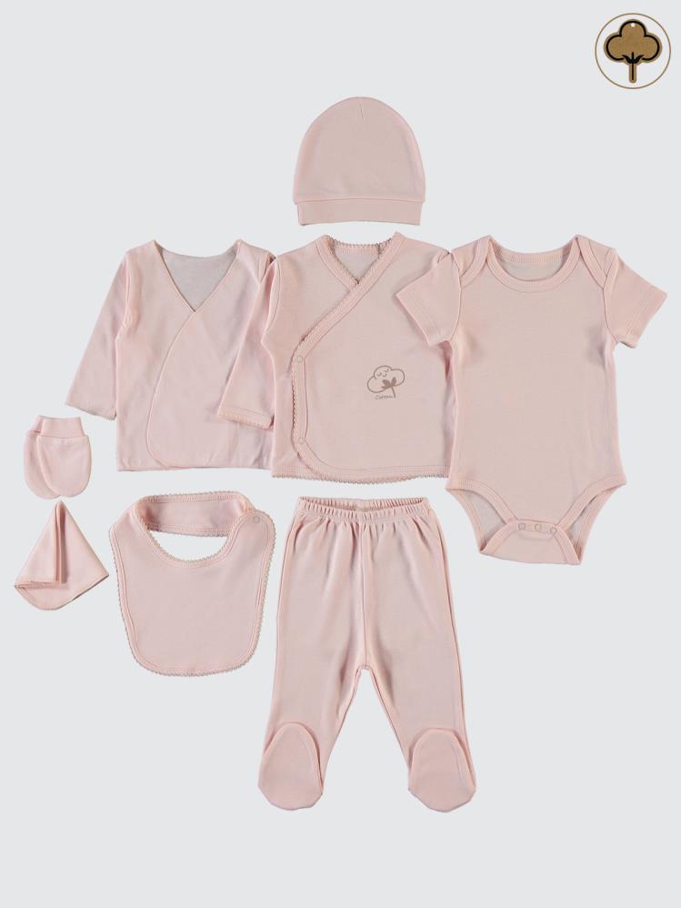 Civil Baby Bebek Organik 8'li Zıbın Takımı 0-1 Ay - Pembe