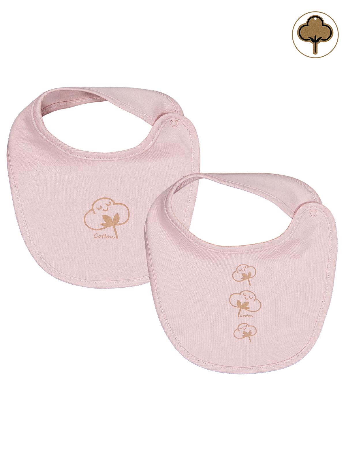 Civil Baby Organik Pamuklu 2 Li Mama Önlüğü - Pembe