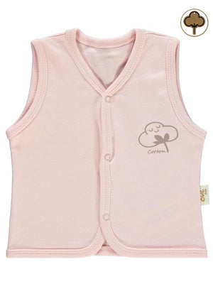 Civil Baby Organik Pamuklu 0-12 Ay Bebe Yelek - Pembe