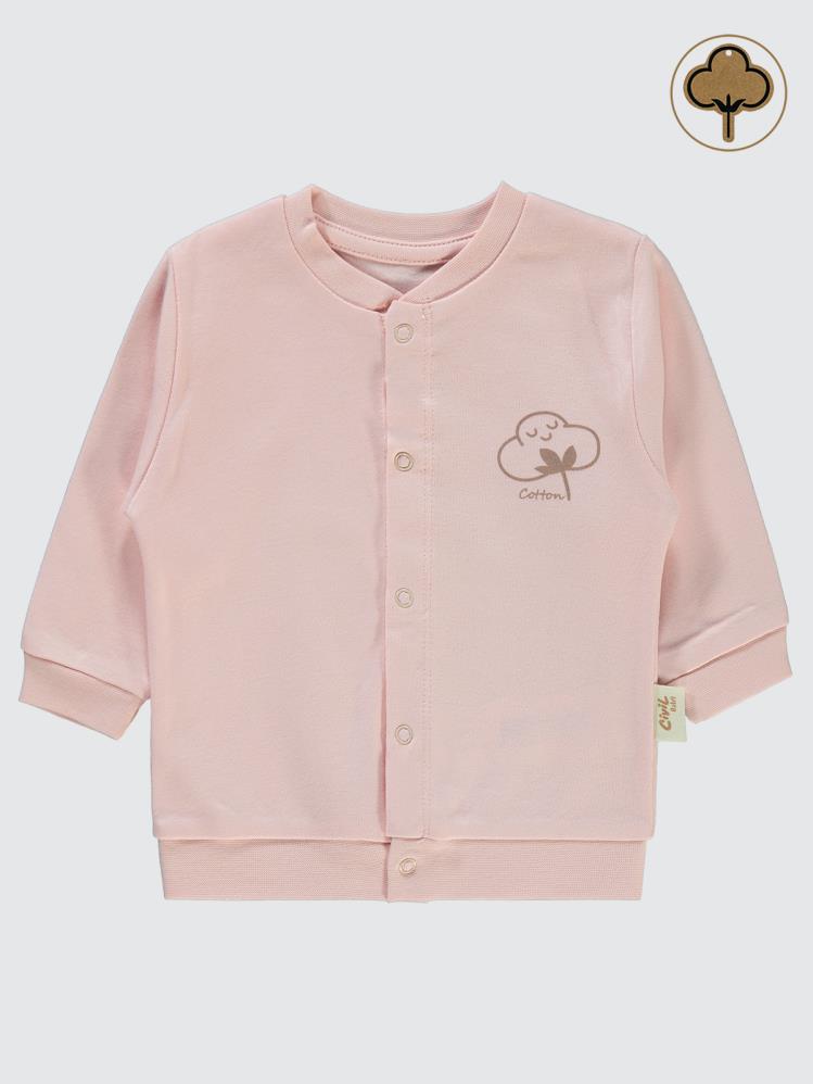 Civil Baby Organik Pamuklu 1-12 Ay Bebe Hırka - Pembe