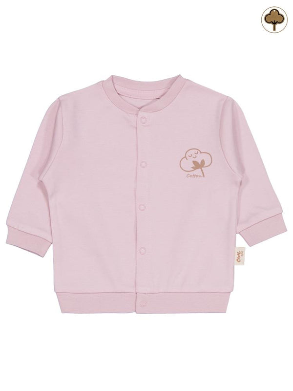 Civil Baby Organik Pamuklu 1-12 Ay Bebe Hırka - Pembe