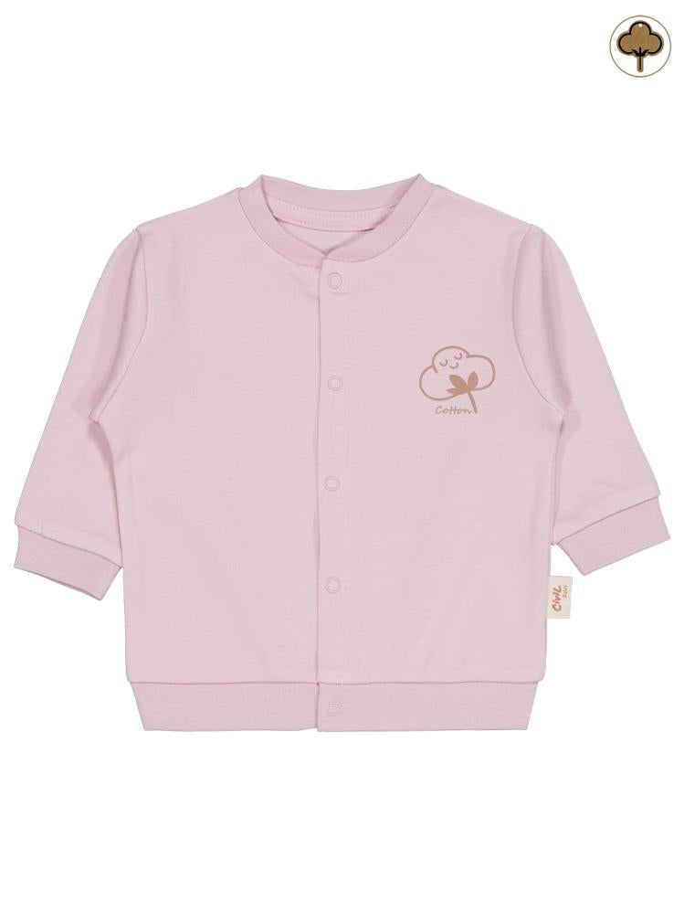 Civil Baby Organik Pamuklu 1-12 Ay Bebe Hırka - Pembe