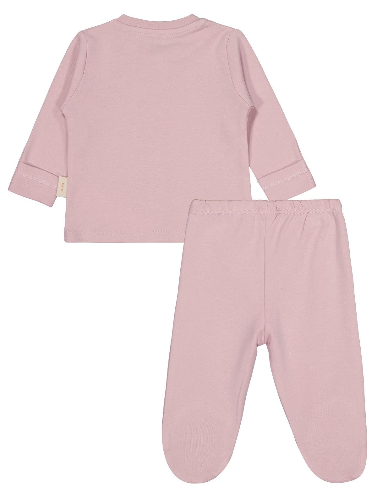 Civil Baby Organik Pamuklu 0-6 Ay Bebe Pijama Takımı - Pembe