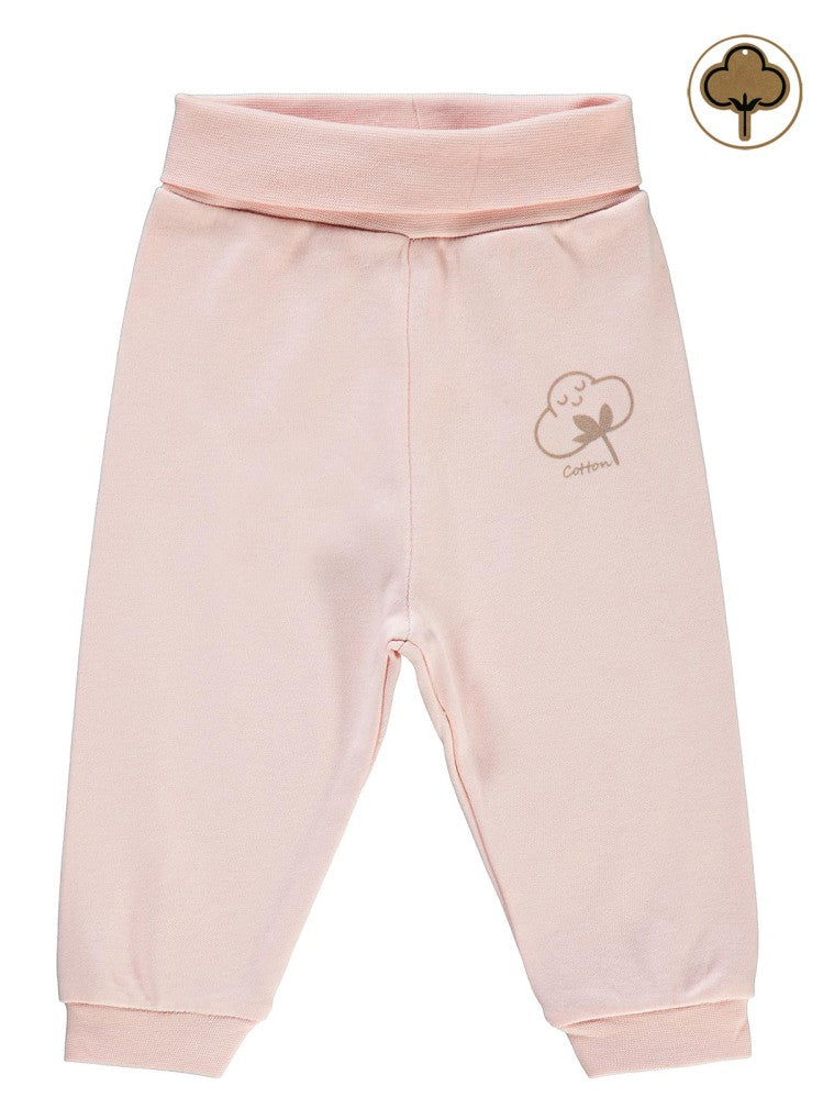Civil Baby Organik Pamuklu 1-12 Ay Patiksiz Tek Alt Bebe - Pembe