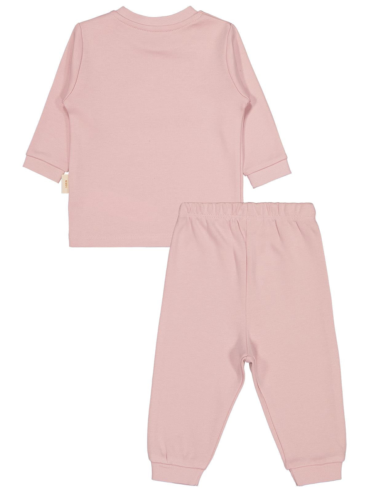 Civil Baby Organic Pamuklu Omuzdan Patlı 1-9 Ay Pijama Takımı - Pembe