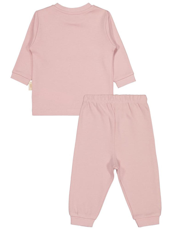 Civil Baby Organic Pamuklu Omuzdan Patlı 1-9 Ay Pijama Takımı - Pembe