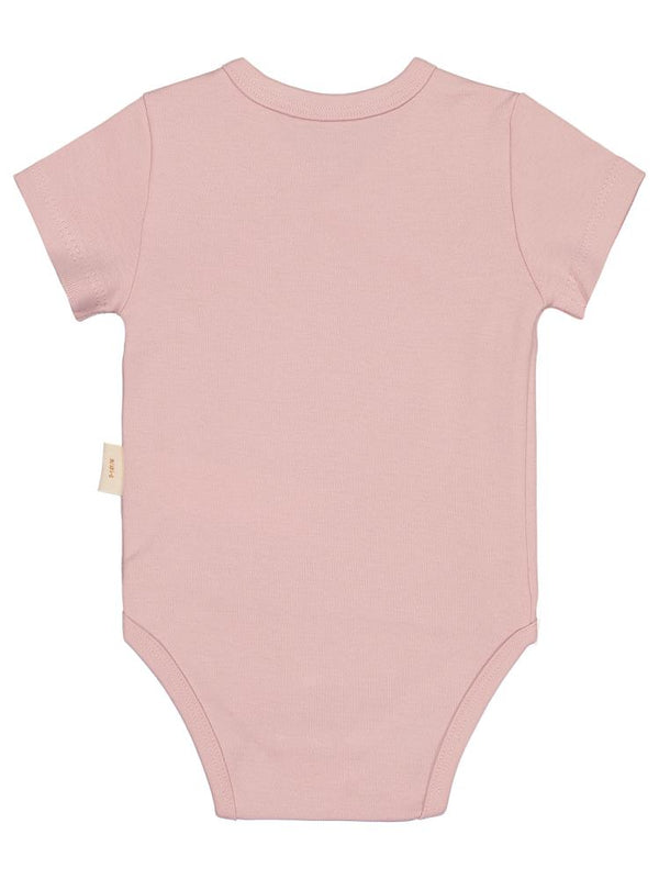 Civil Baby Organik Pamuklu Kruvaze 0-3 Ay Çıtçıtlı Badi - Pembe