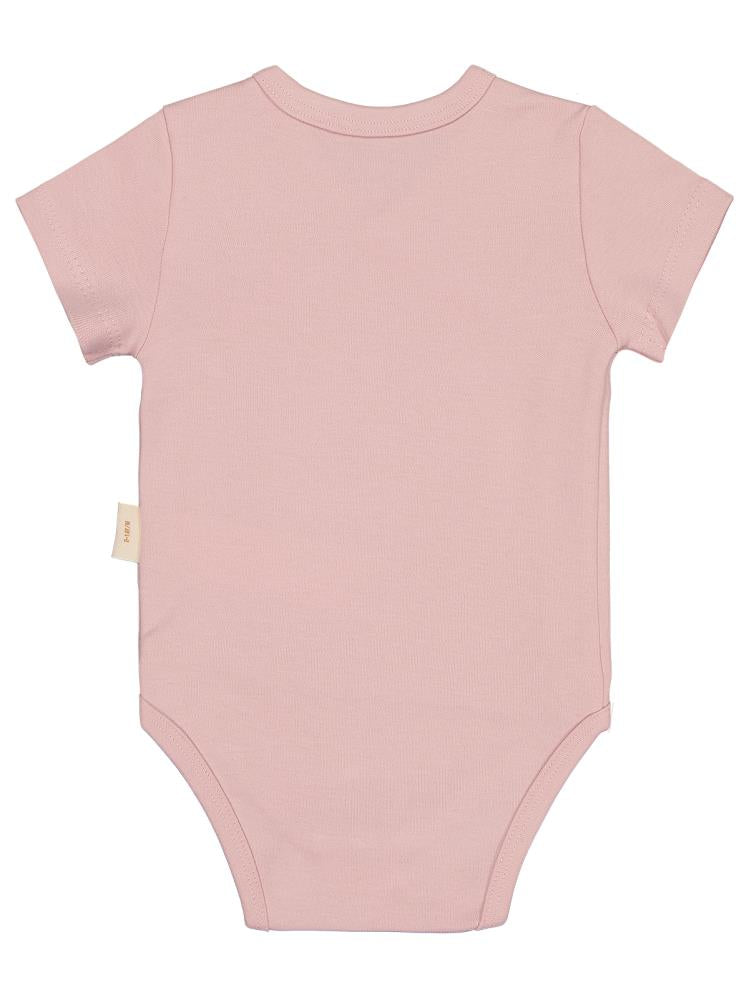 Civil Baby Organik Pamuklu Kruvaze 0-3 Ay Çıtçıtlı Badi - Pembe