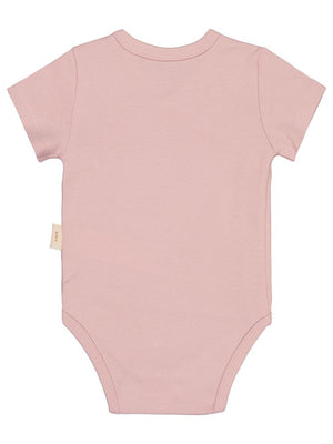 Civil Baby Organik Pamuklu Kruvaze 0-3 Ay Çıtçıtlı Badi - Pembe