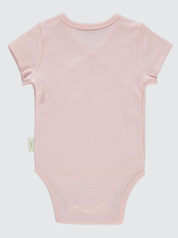 Civil Baby Organik Pamuklu Kruvaze 0-3 Ay Çıtçıtlı Badi - Pembe