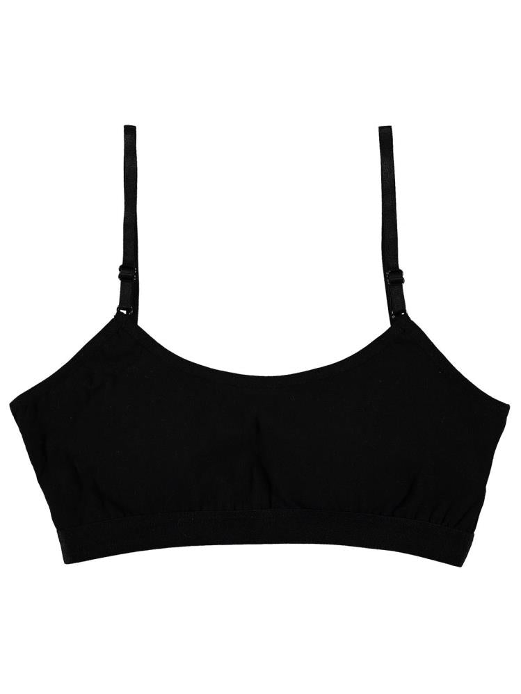 Civil Girls Düz Pedli 8-12 Yaş Büstiyer - Siyah