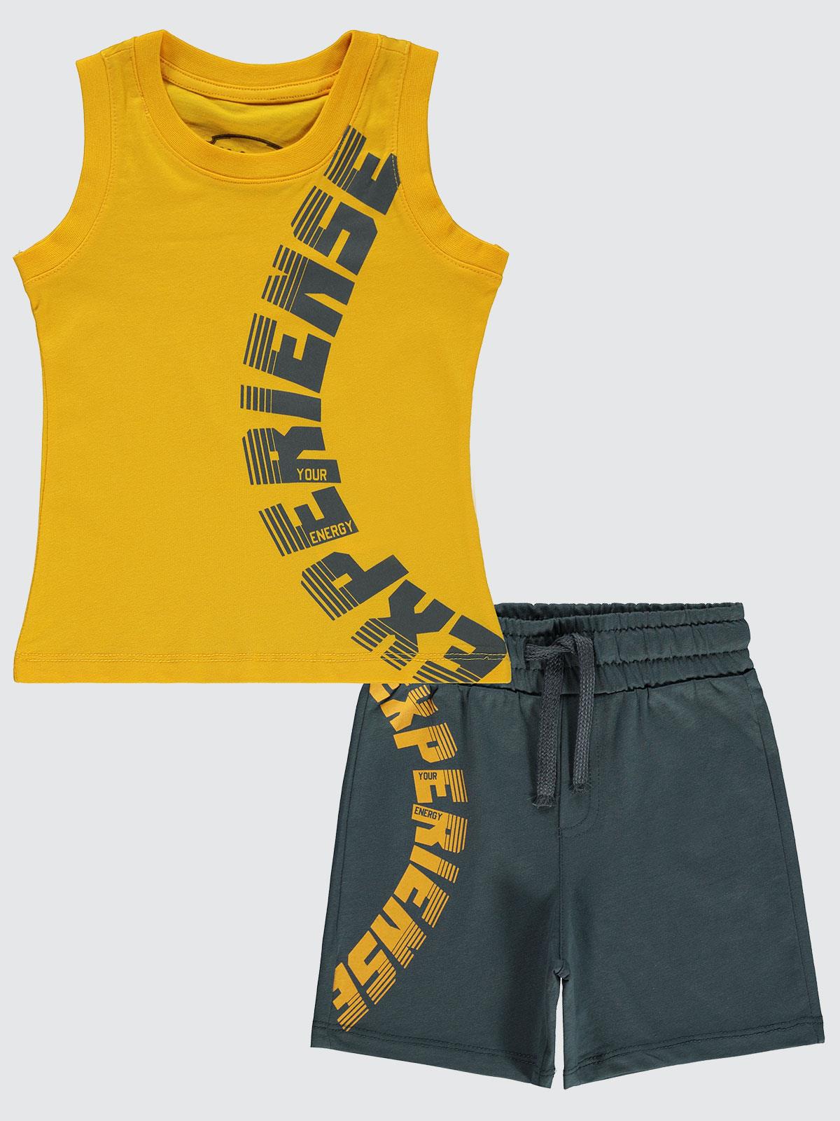 Civil Boys Experiense Baskılı 2-5 Yaş Takım - Hardal