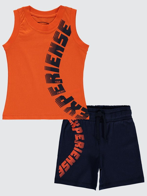 Civil Boys Experiense Baskılı 2-5 Yaş Takım - Turuncu