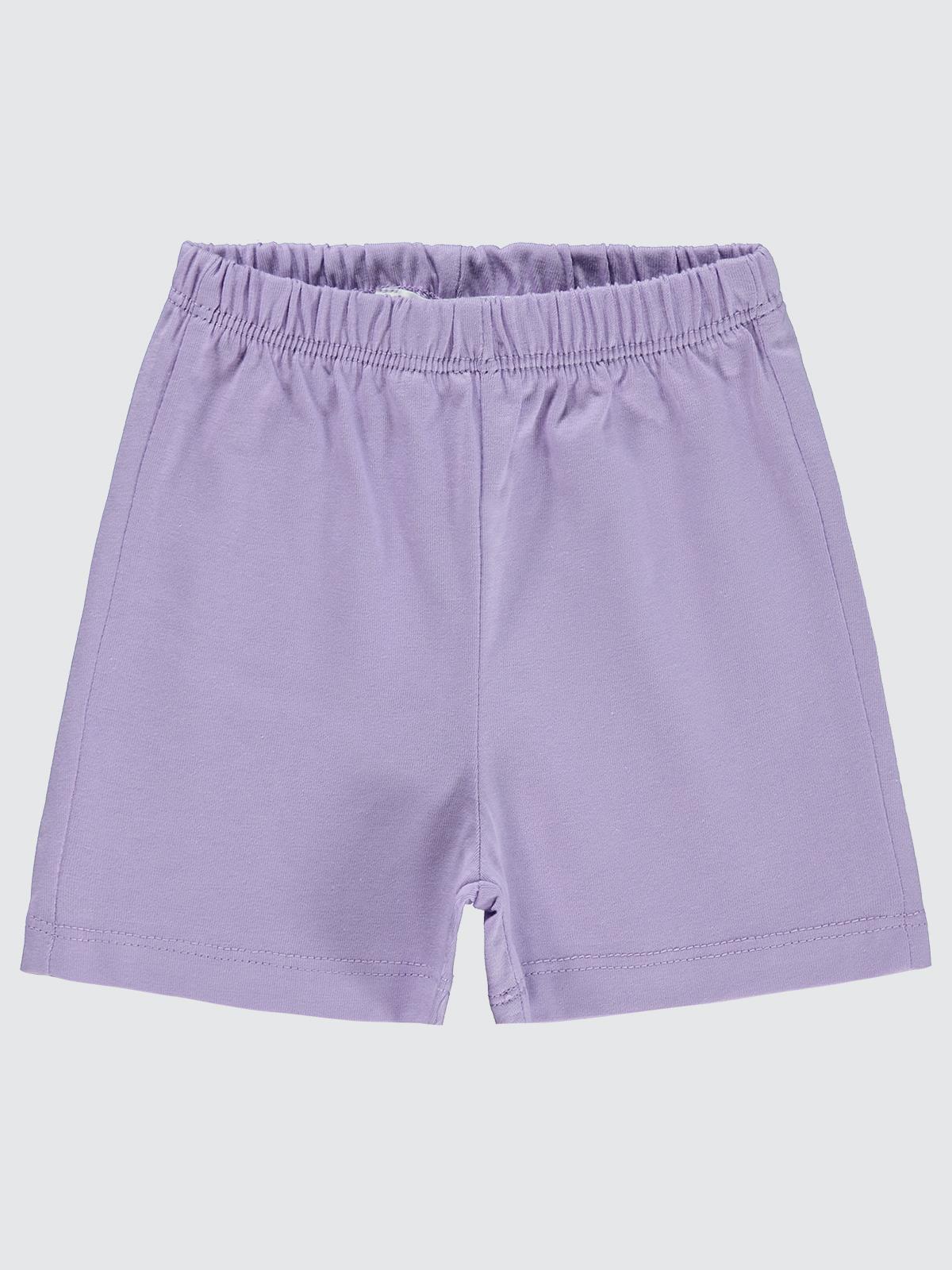 Civil Baby Yandan Dikişli 3-24 Ay Unisex Şort  - Lila