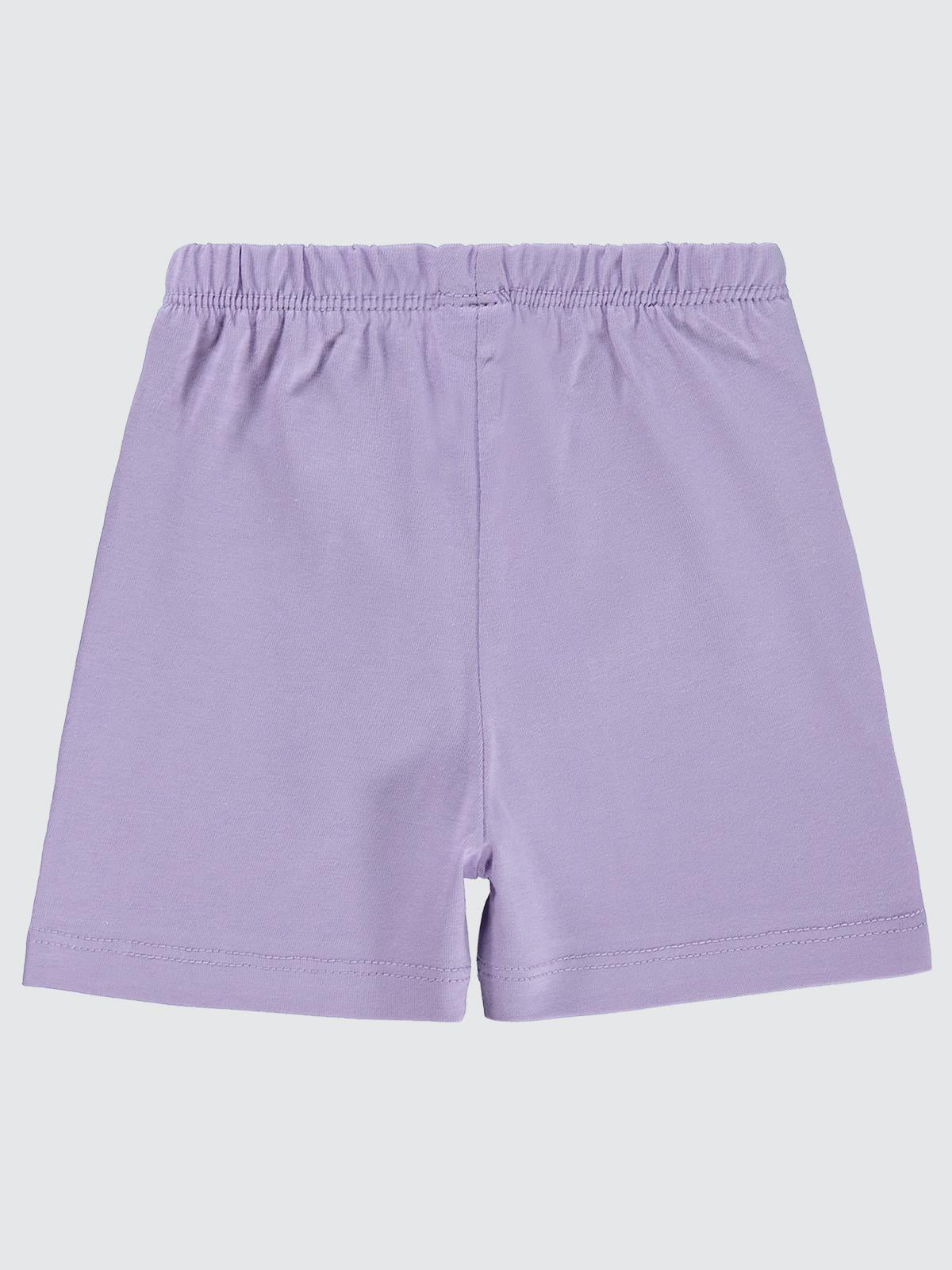 Civil Baby Yandan Dikişli 3-24 Ay Unisex Şort  - Lila