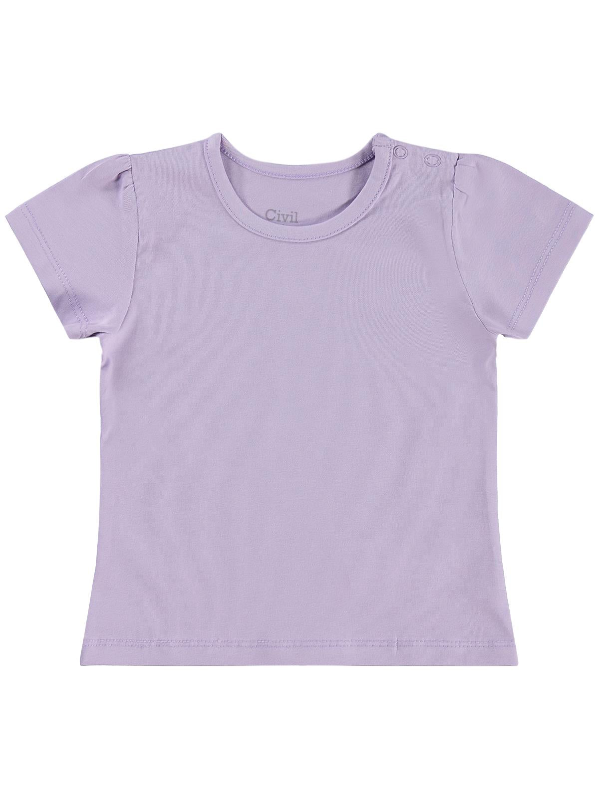 Civil Baby Kız Bebek Tişört 6-18 Ay - Lila