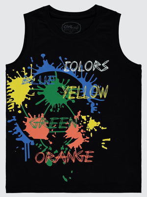 Civil Boys Colors  Baskılı 10-13 Yaş Tişört - Siyah