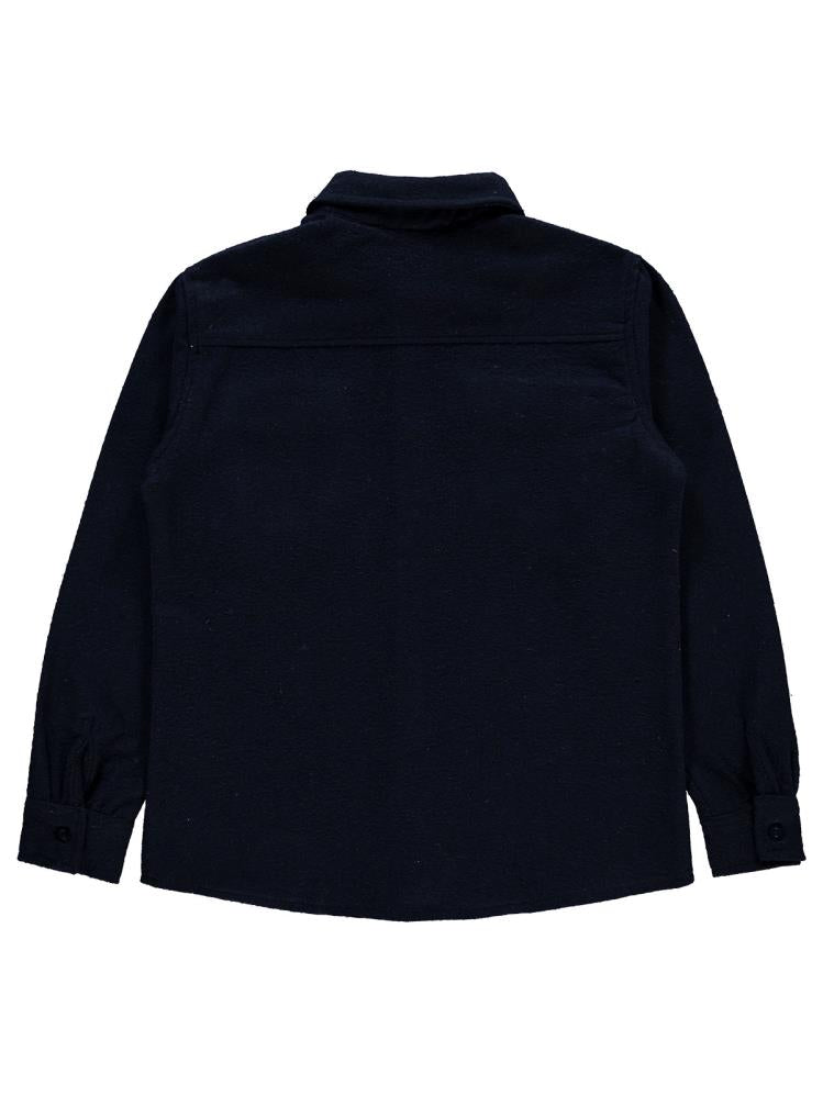 Civil Boys Kapak Cepli Düz 10-13 Yaş Gömlek - Lacivert